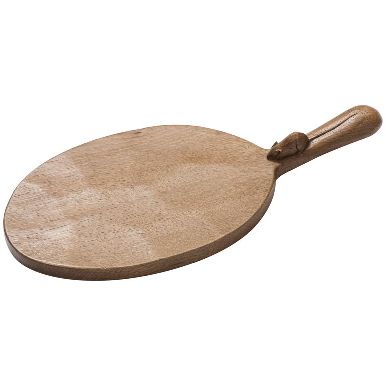 Oak Cheese Board by Robert Thompson “Mouseman”, England, circa 1960 For