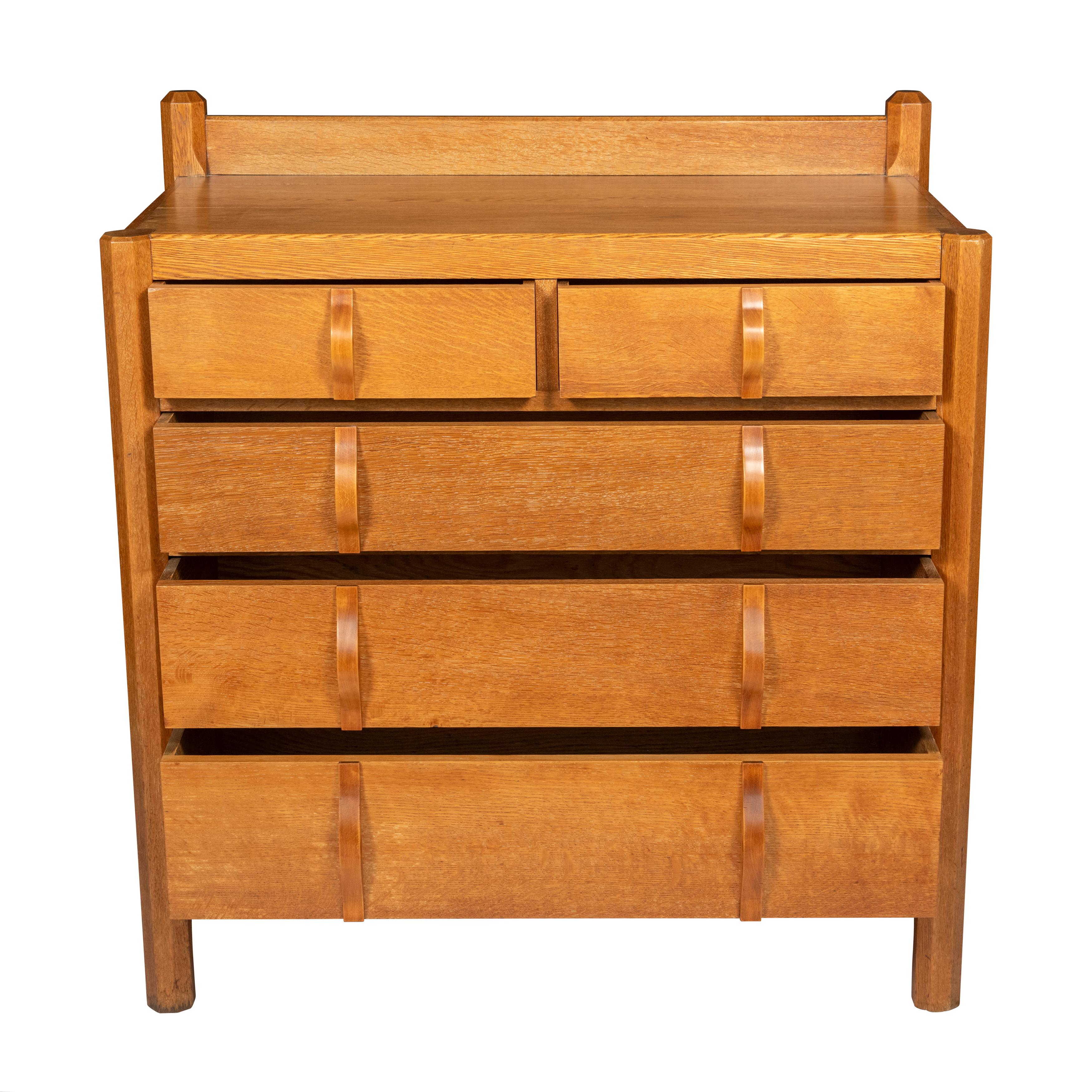 Arts and Crafts Oak Chest of Drawers by Gordon Russell, England circa 1930