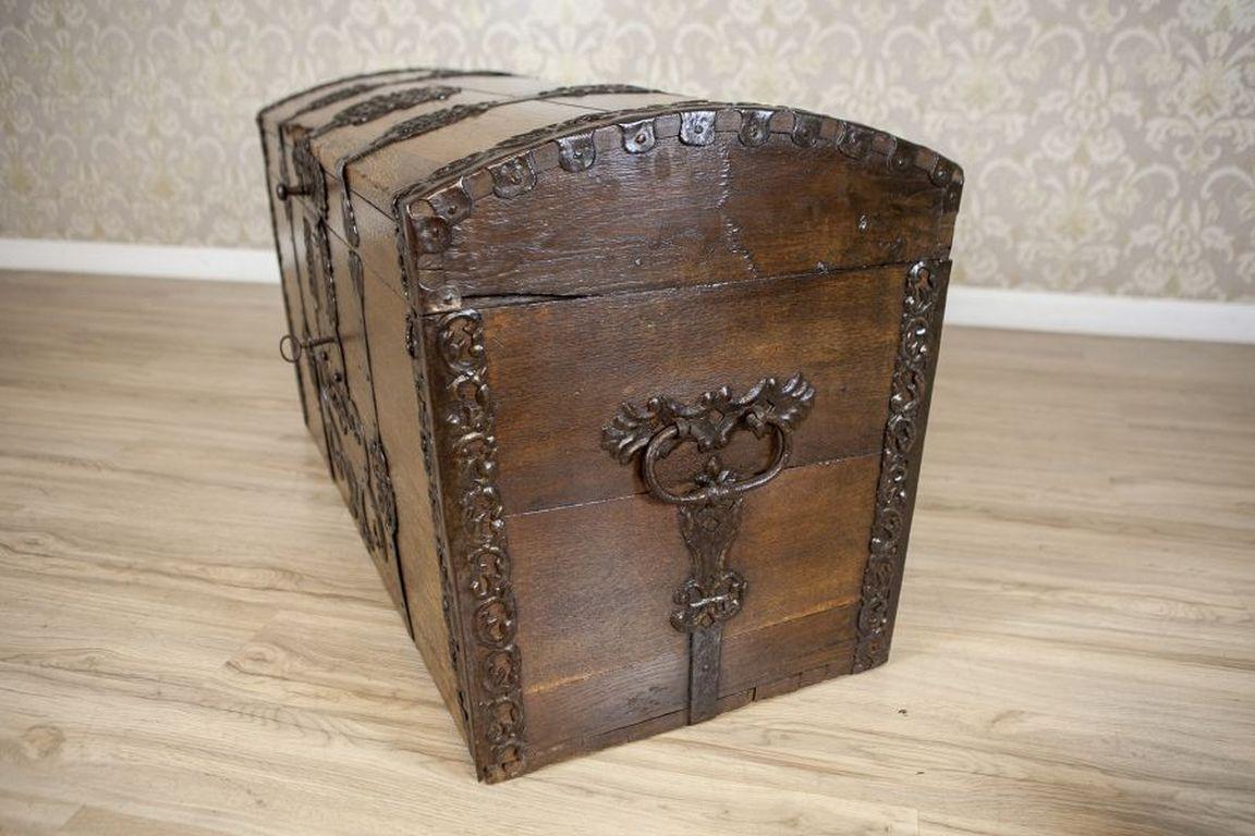 Oak Chest From the Late 18th Century With Iron Fittings For Sale 2