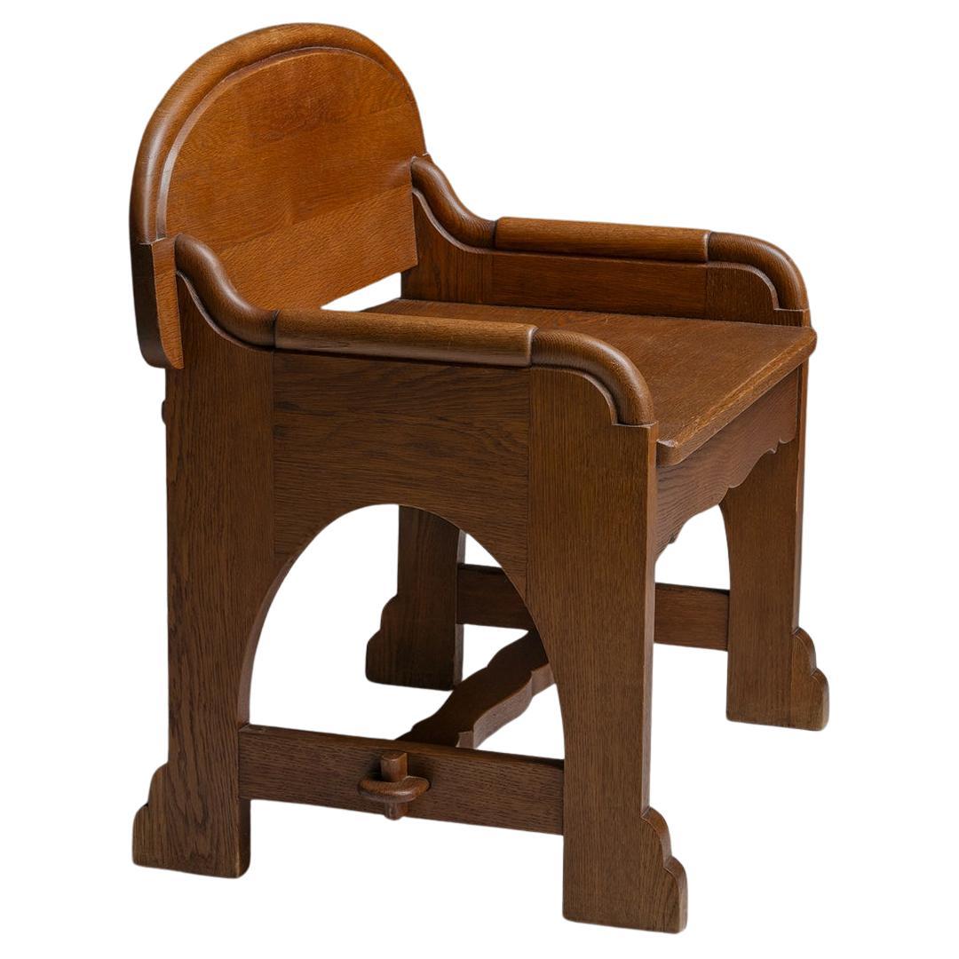 Oak Church Chair, Netherlands 1940