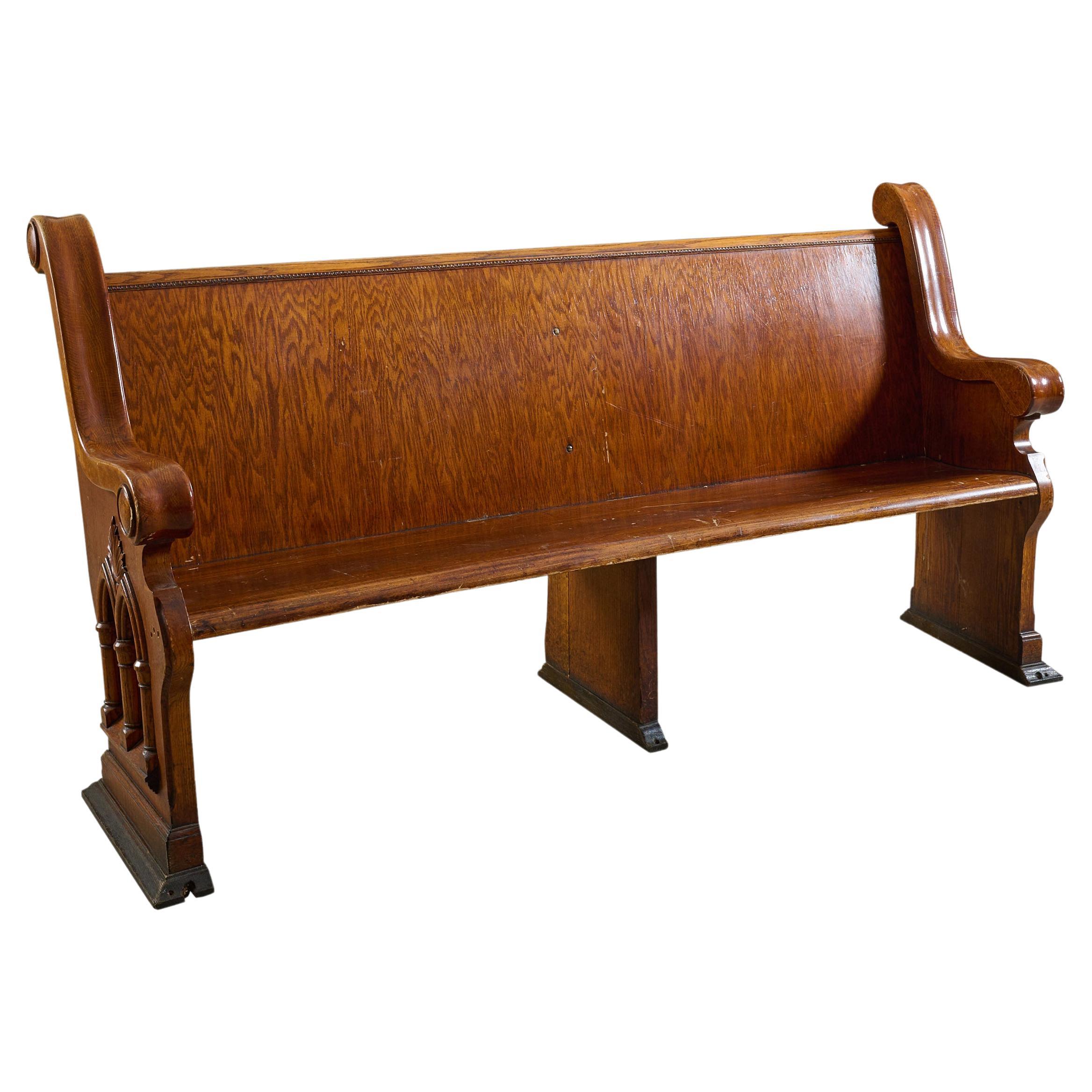 Oak Church Pew