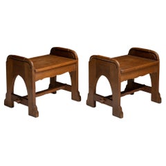 Oak Church Stools, Netherlands 1940