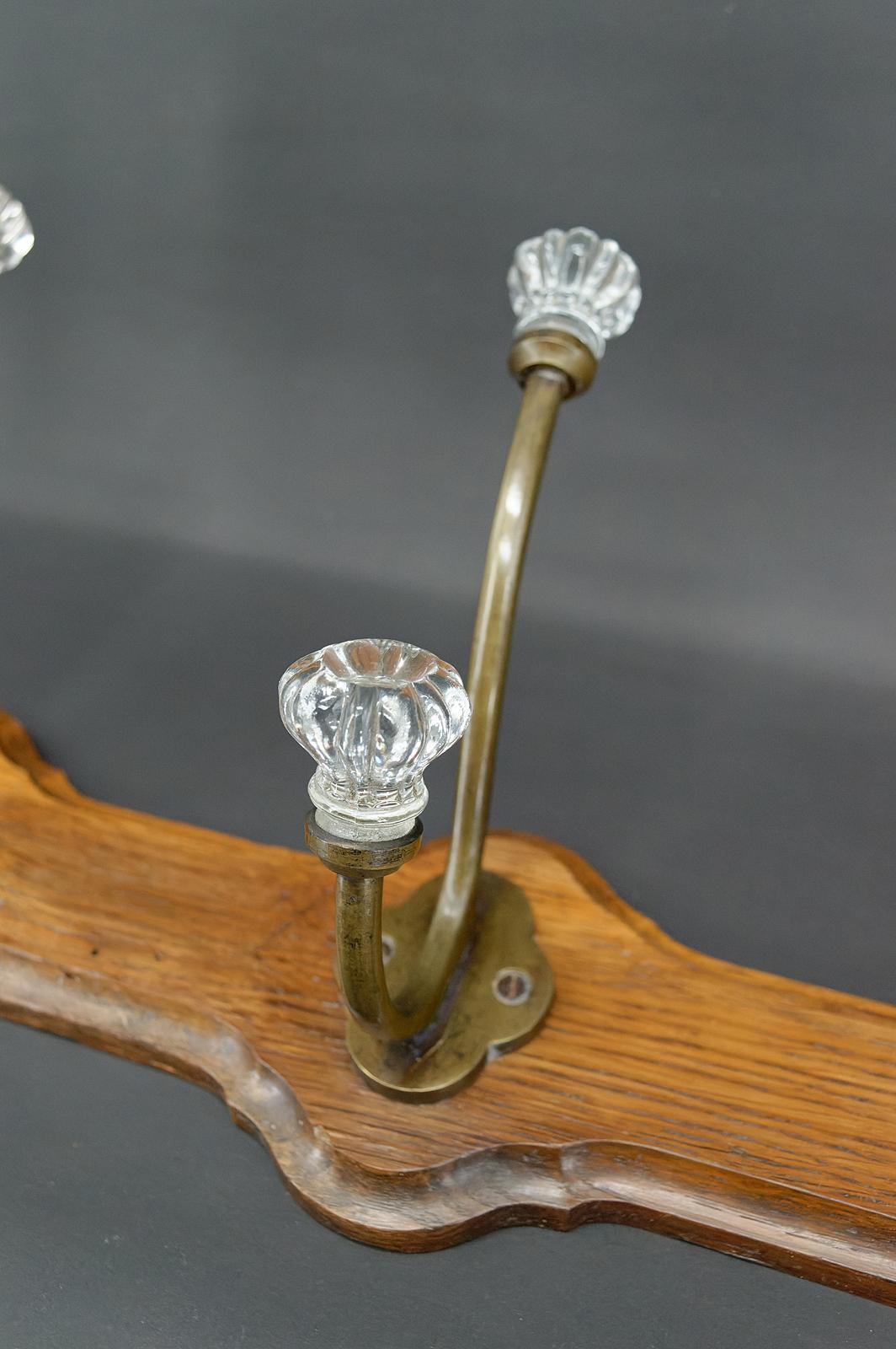 Oak coat hook / coat rack, Napoleon III, circa 1860 7