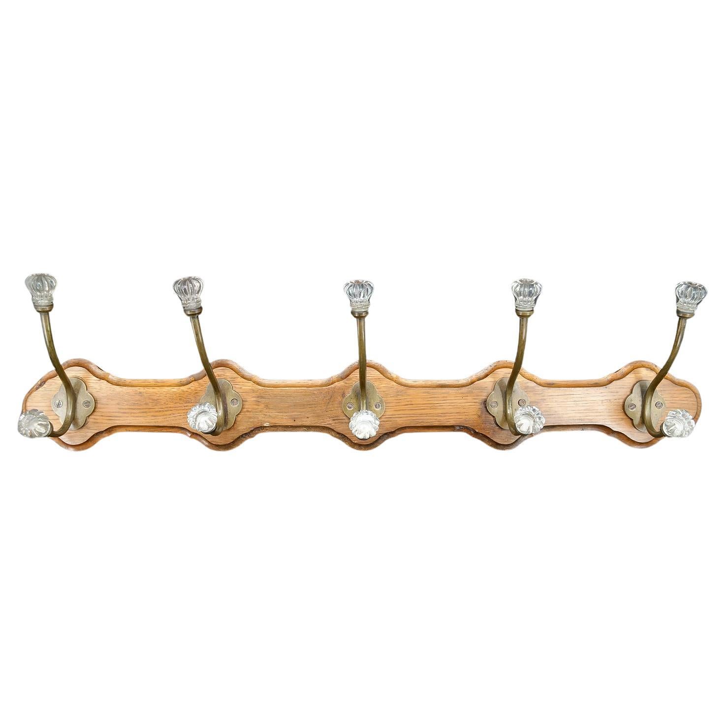 Oak coat hook / coat rack, Napoleon III, circa 1860 For Sale