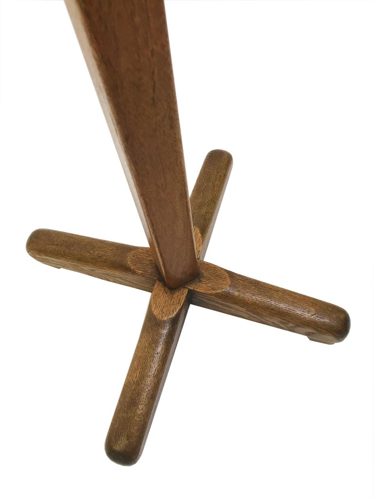 ENGLISH OAK UTILITY Coat Stand, 1940s at 1stDibs
