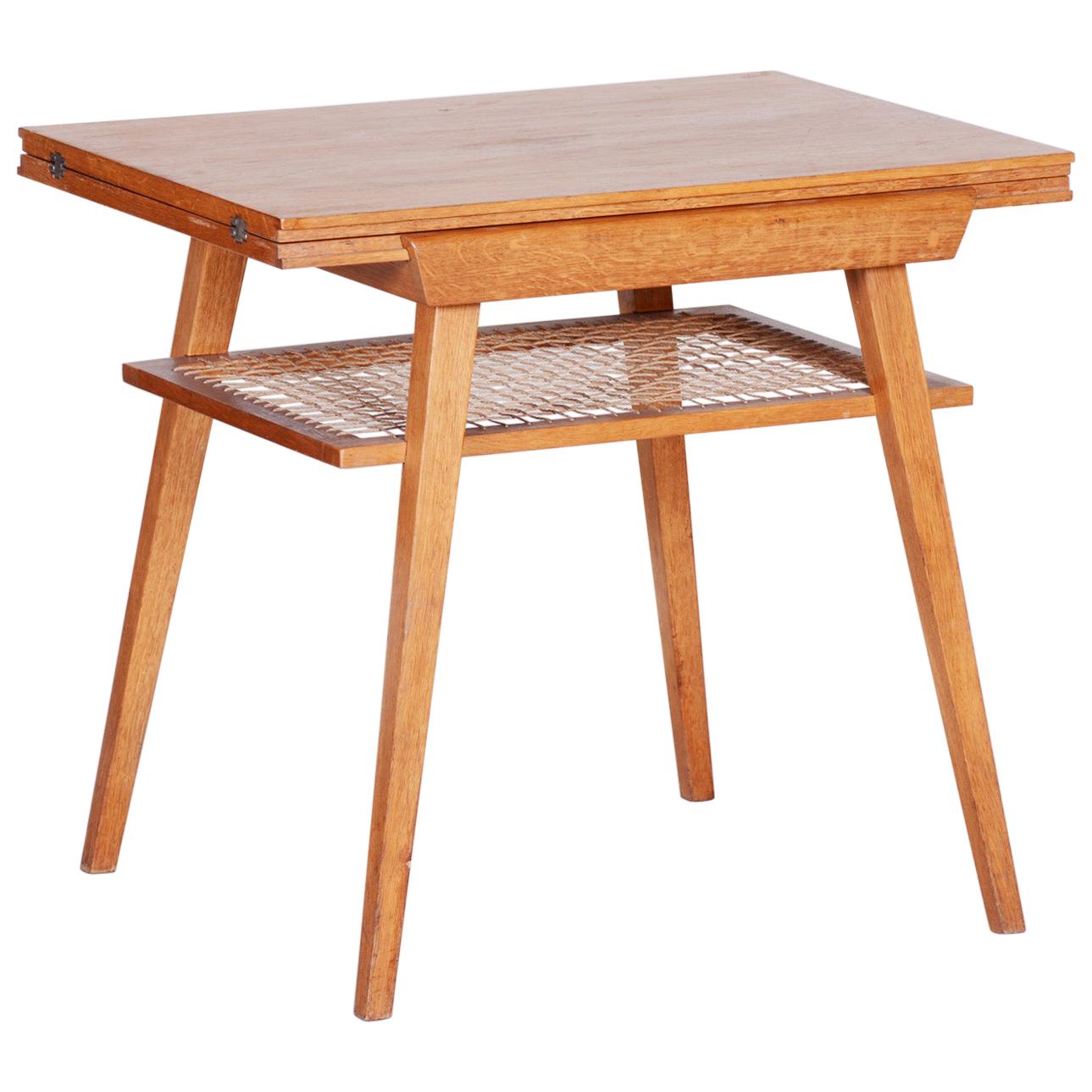 Oak Coffee Folding Table, Czech Midcentury, Architect František Jirák, 1950s