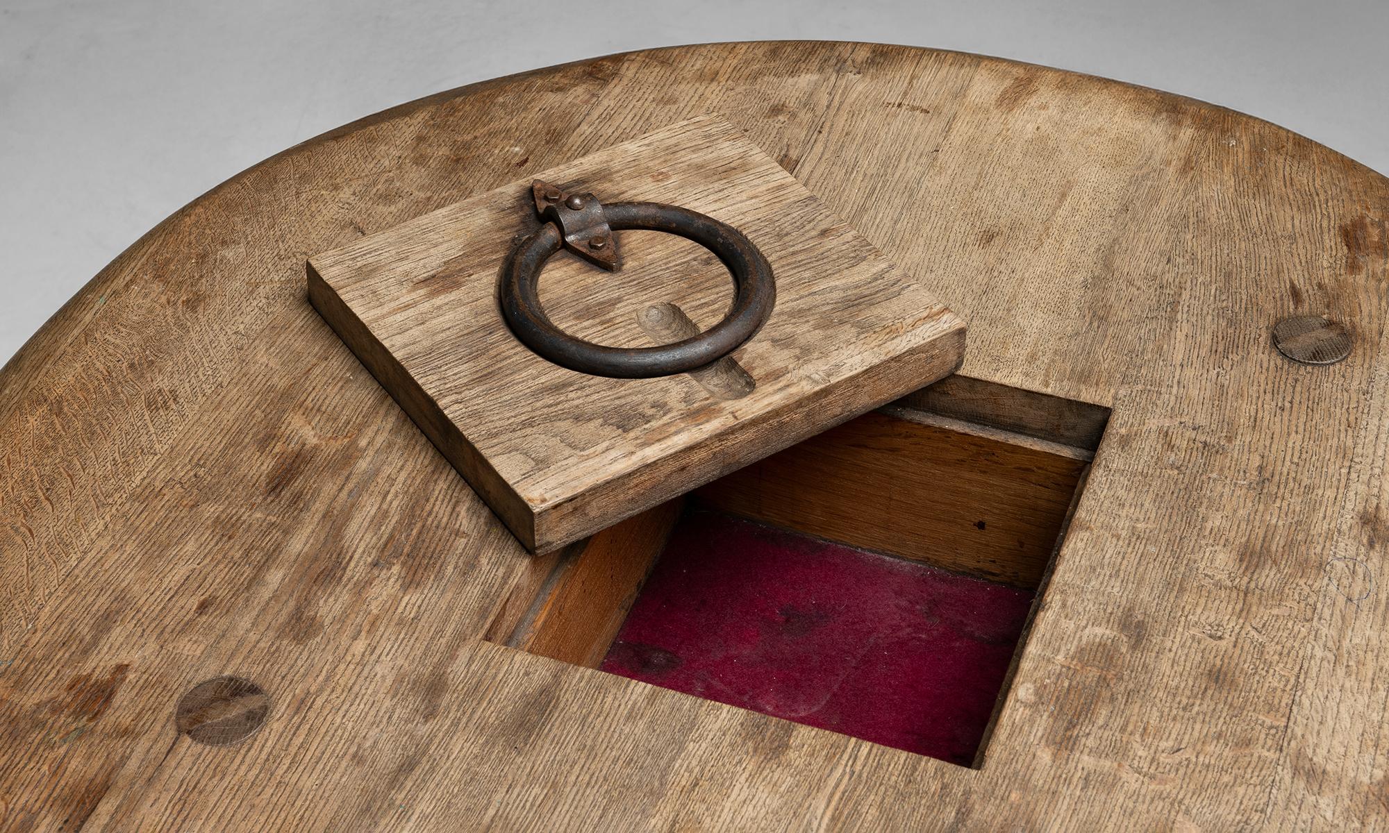Belgian Oak Coffee Table, Belgium circa 1960