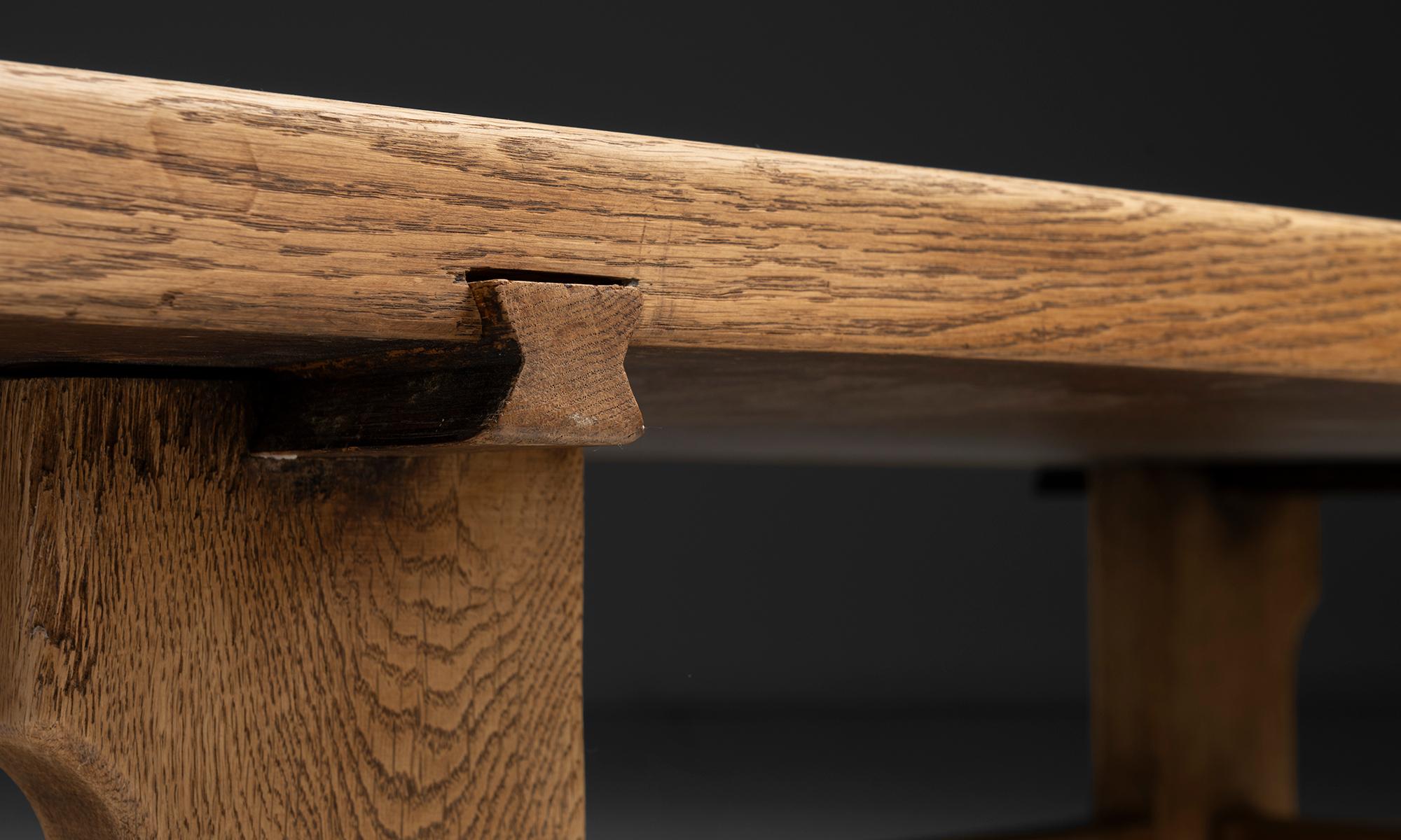 Belge Oak Coffee Table, Belgium circa 1960 en vente