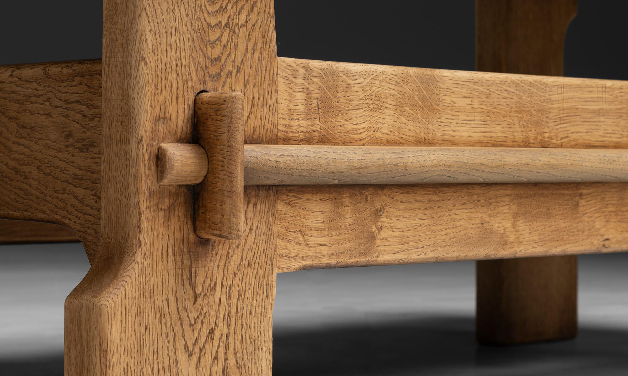Milieu du XXe siècle Oak Coffee Table, Belgium circa 1960 en vente