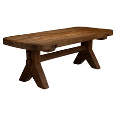 Oak Coffee Table, Belgium circa 1960
