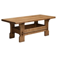 Oak Coffee Table, Belgium circa 1960