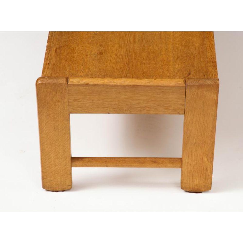 Oak Coffee Table by Guillerme et Chambron, circa 1950 For Sale 4
