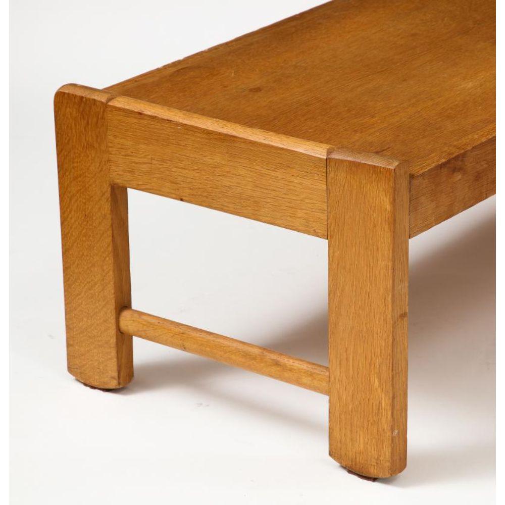 Oak Coffee Table by Guillerme et Chambron, circa 1950 For Sale 3