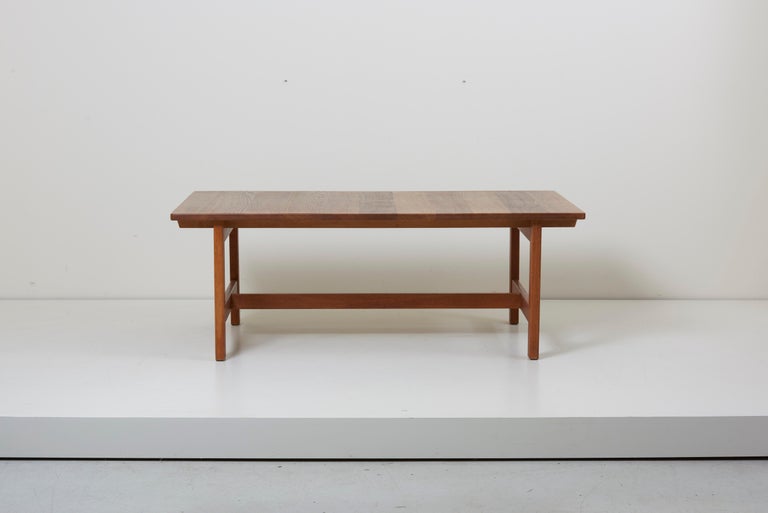 Vintage coffee table in oak designed by Kurt Ostervig, Denmark, 1960s.