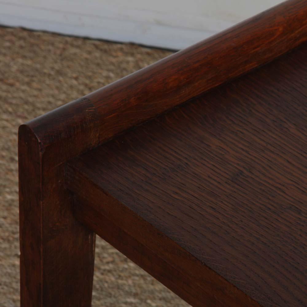 Oak coffee table by René Gabriel for Lieuvin, 1946 In condizioni buone in vendita a MONTESSON, FR
