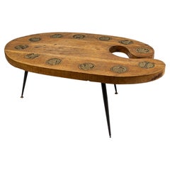 Table basse en chêne, design des années 1950