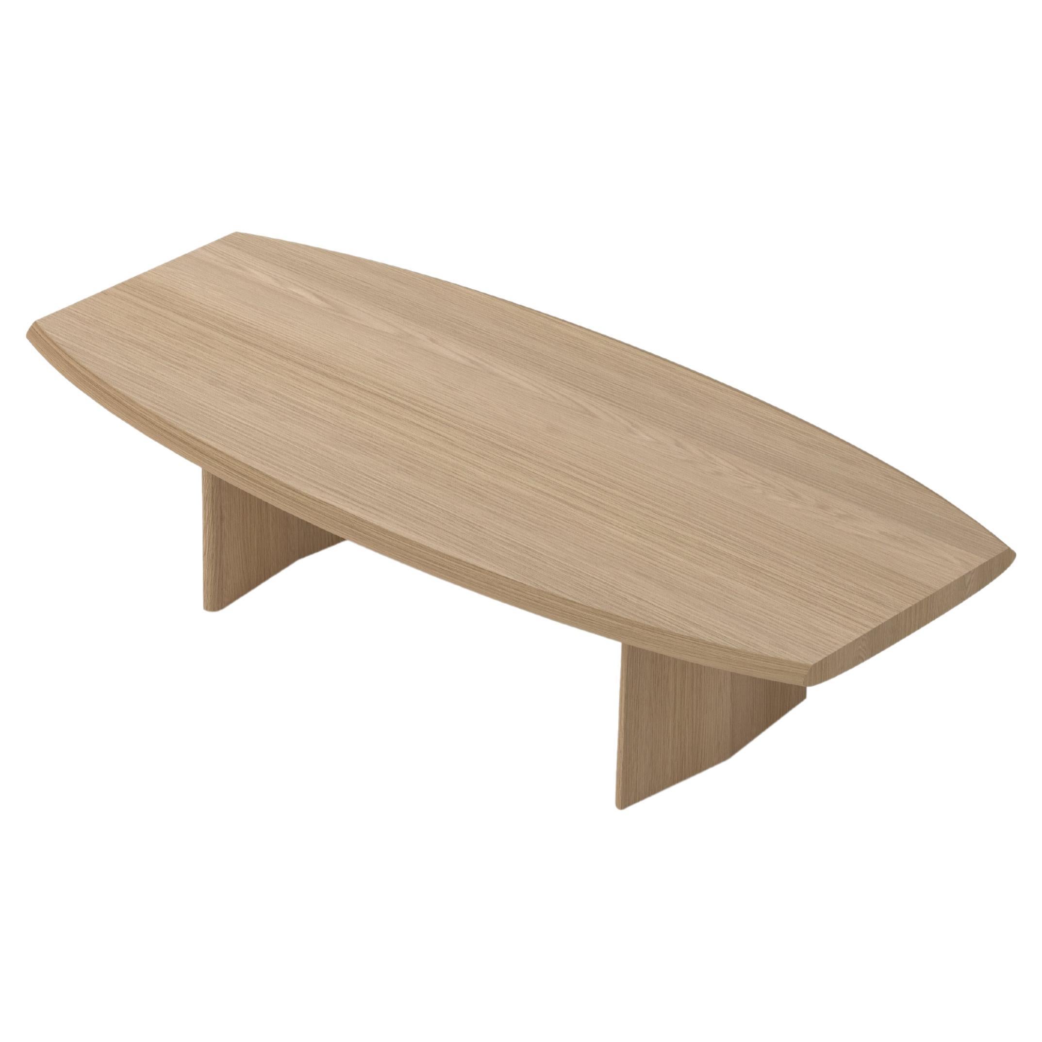 Peana Coffee Table, Bench in Natural Oak Solid Wood Finish by Joel Escalona