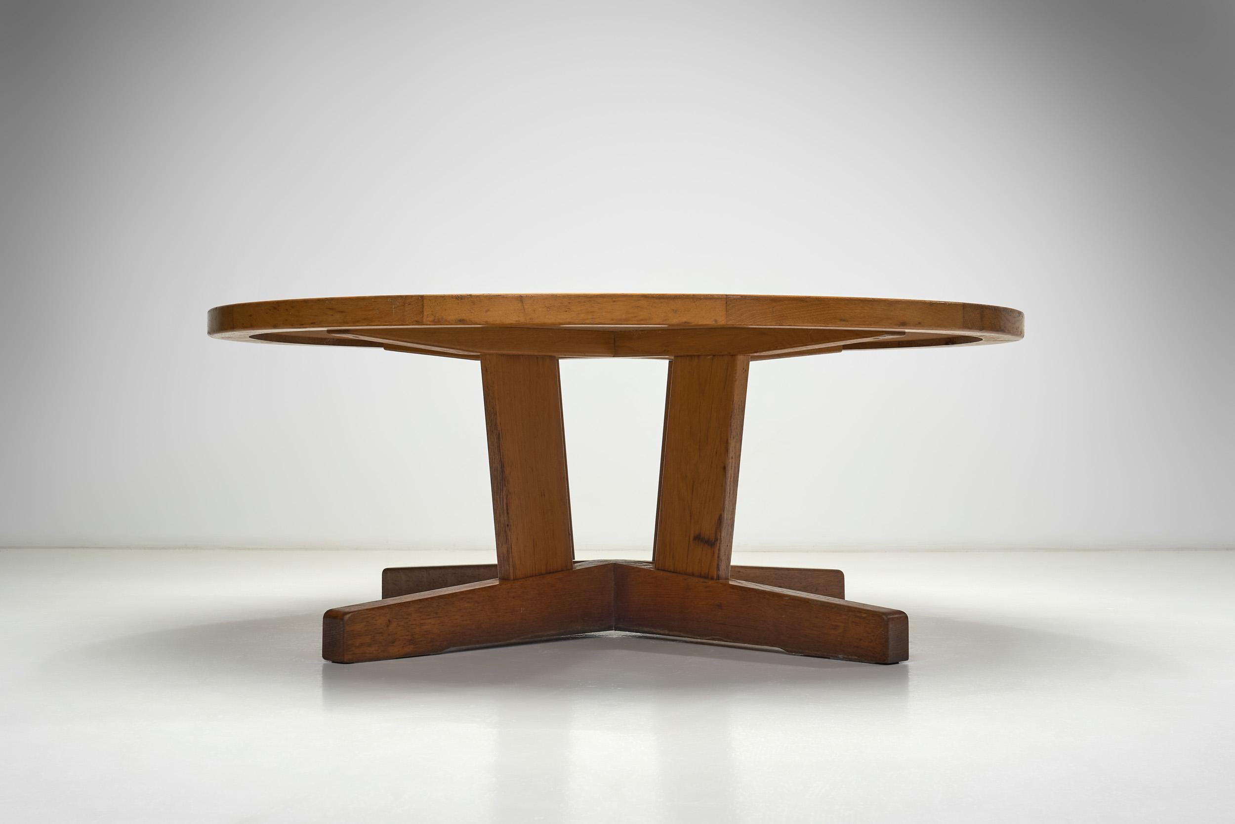 Table basse en Oak avec carreaux de grès émaillés par Søren Jean Larsen, Danemark années 1980 en vente 7