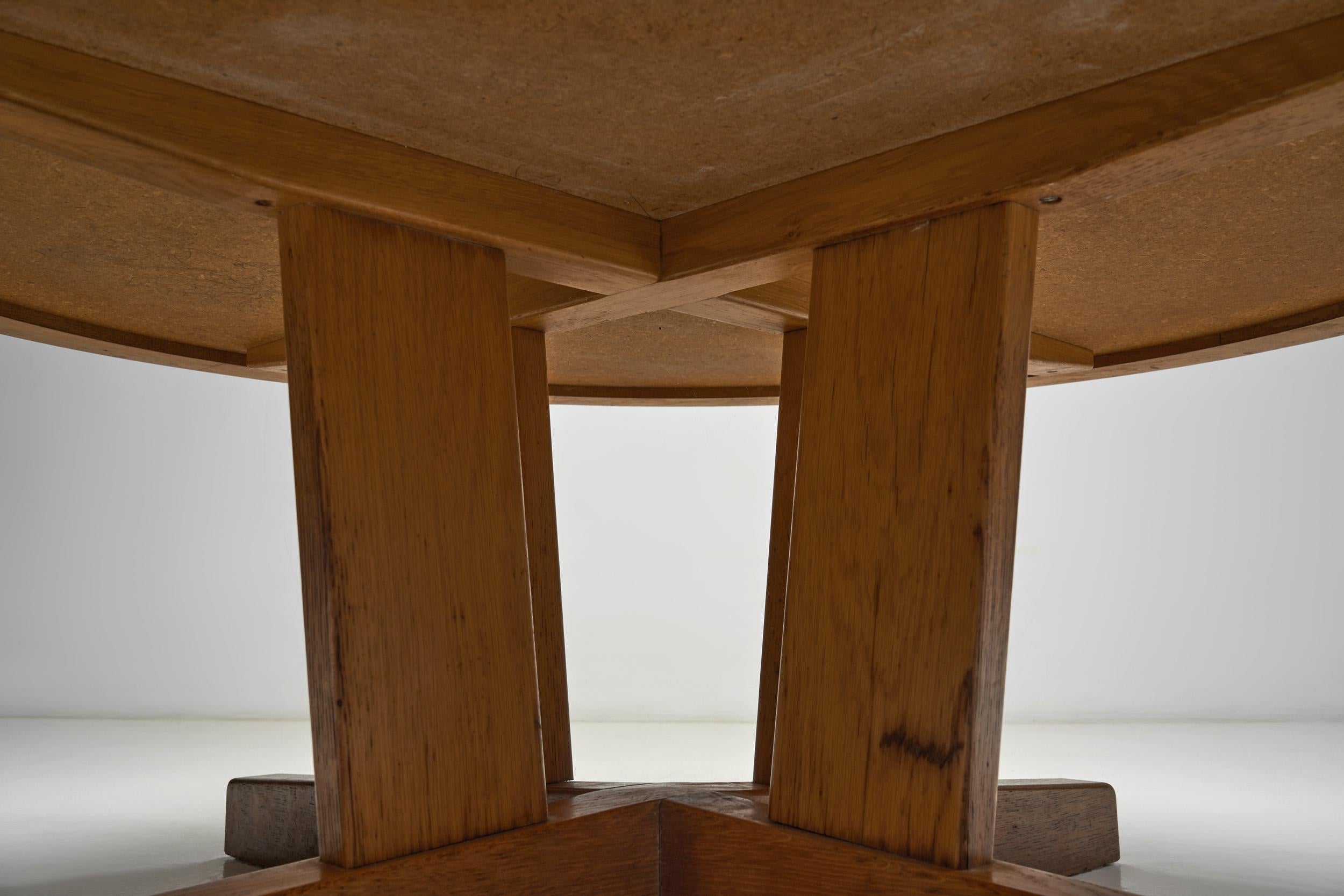 Table basse en Oak avec carreaux de grès émaillés par Søren Jean Larsen, Danemark années 1980 en vente 8