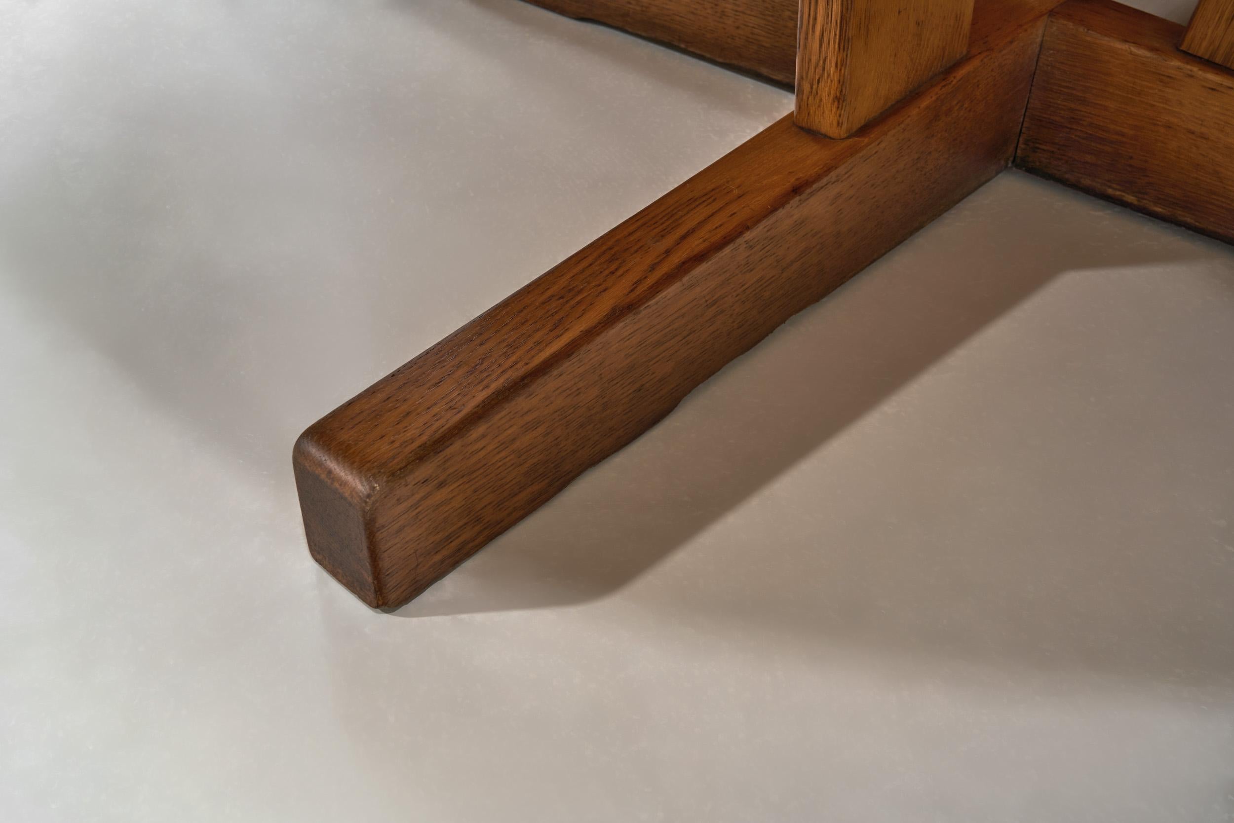 Table basse en Oak avec carreaux de grès émaillés par Søren Jean Larsen, Danemark années 1980 en vente 9