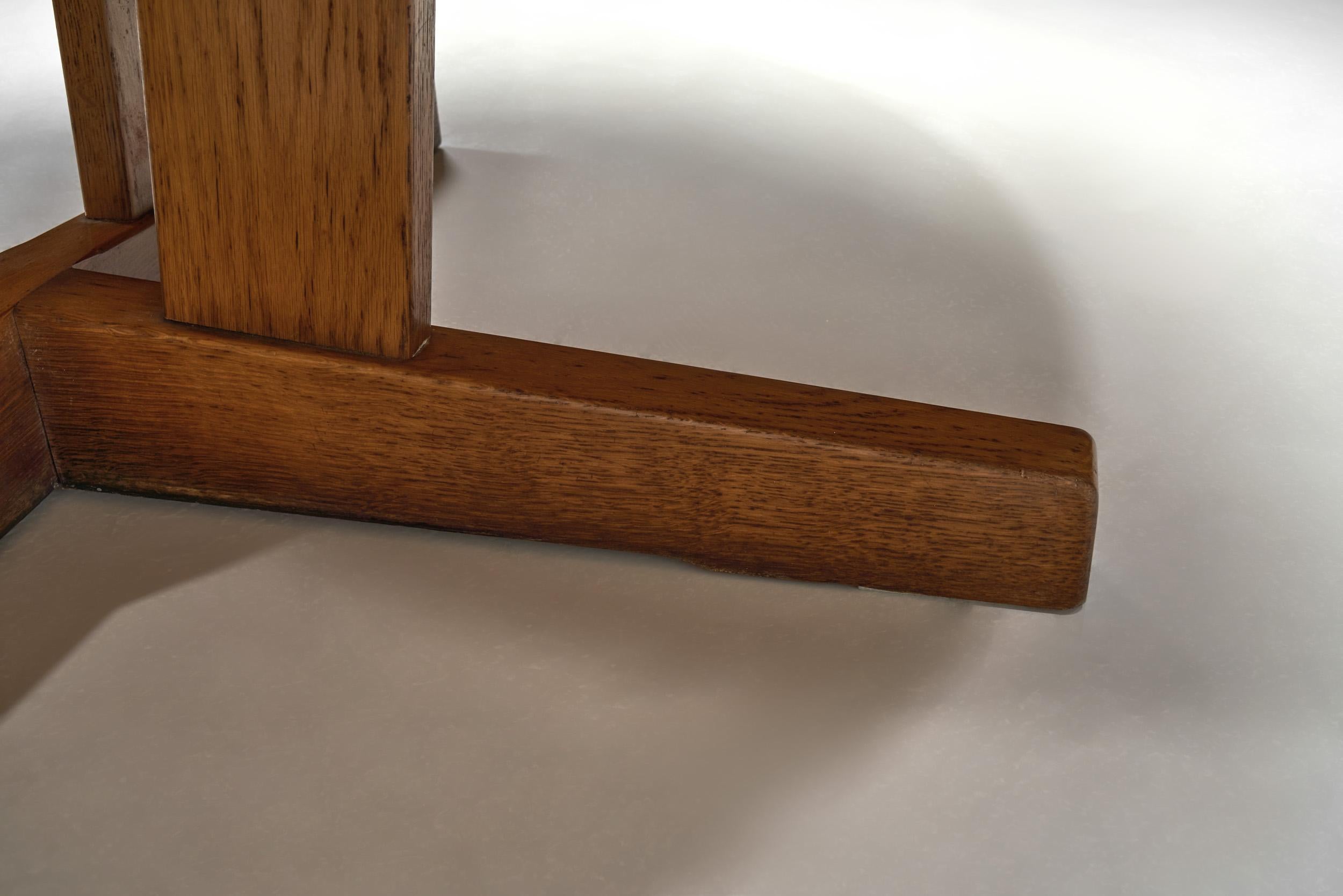 Table basse en Oak avec carreaux de grès émaillés par Søren Jean Larsen, Danemark années 1980 en vente 10