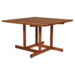 Tavolino in Oak con struttura perpendicolare di Børge Mogensen, Model No. 71