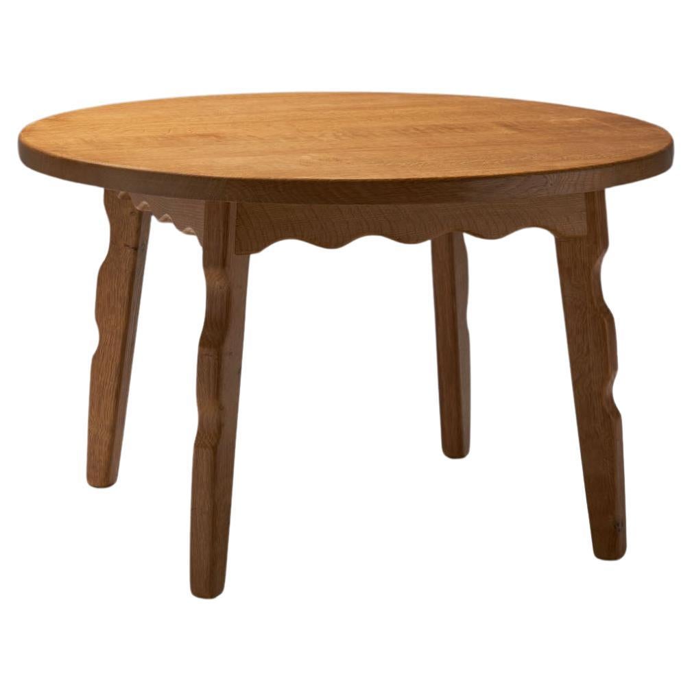 Oak Coffee Table with Sculptural Legs by Danish Cabinetmaker, Denmark ca 1950s For Sale