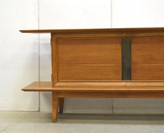 Oak Colette Gueden Japanese Style Credenza Sideboard 1940s