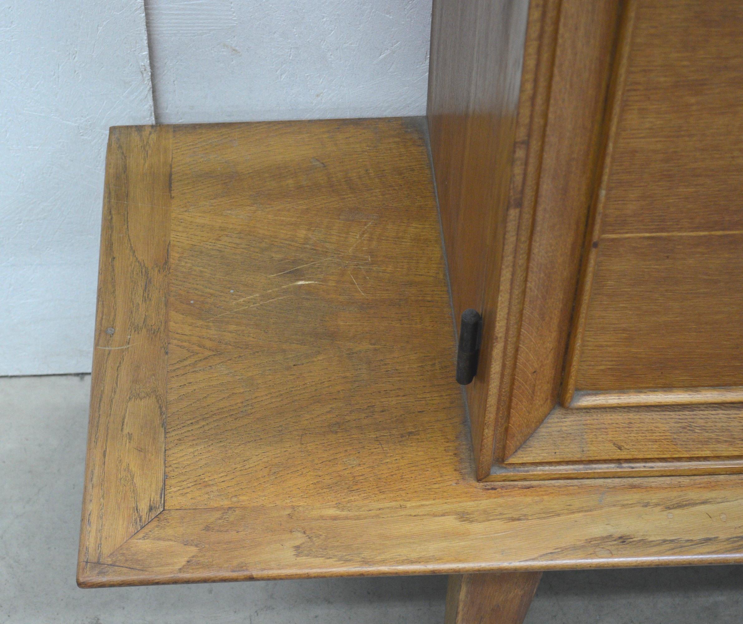 Brass Oak Colette Gueden Japanese Style Credenza Sideboard 1940s For Sale