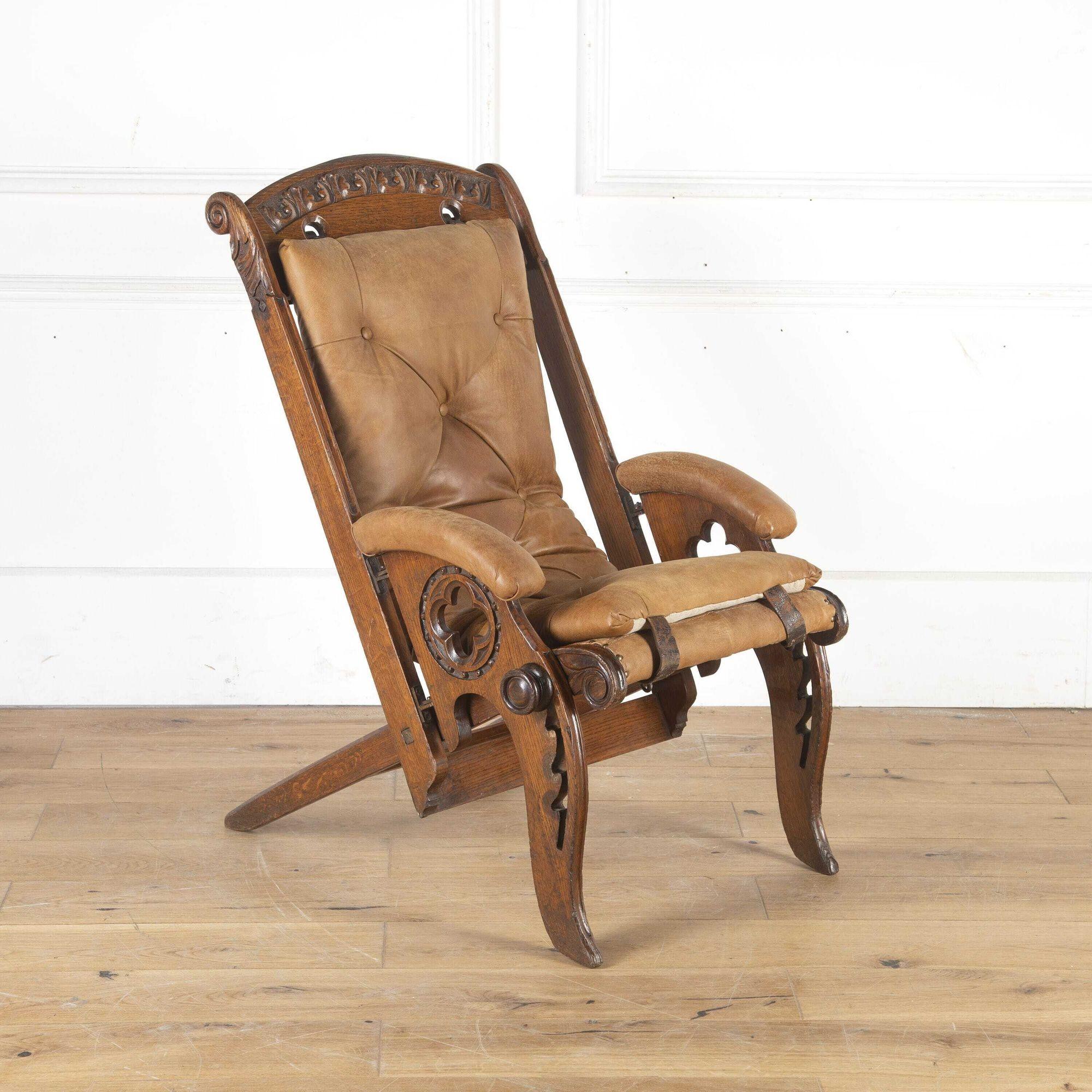 Oak Colonial Campaign Chair 2