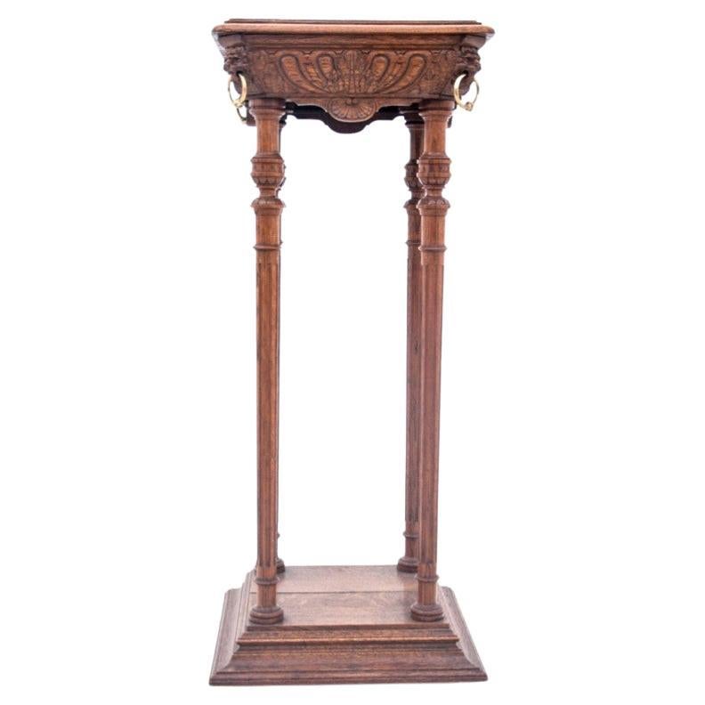 Oak Column - pedestal, France, around 1880.