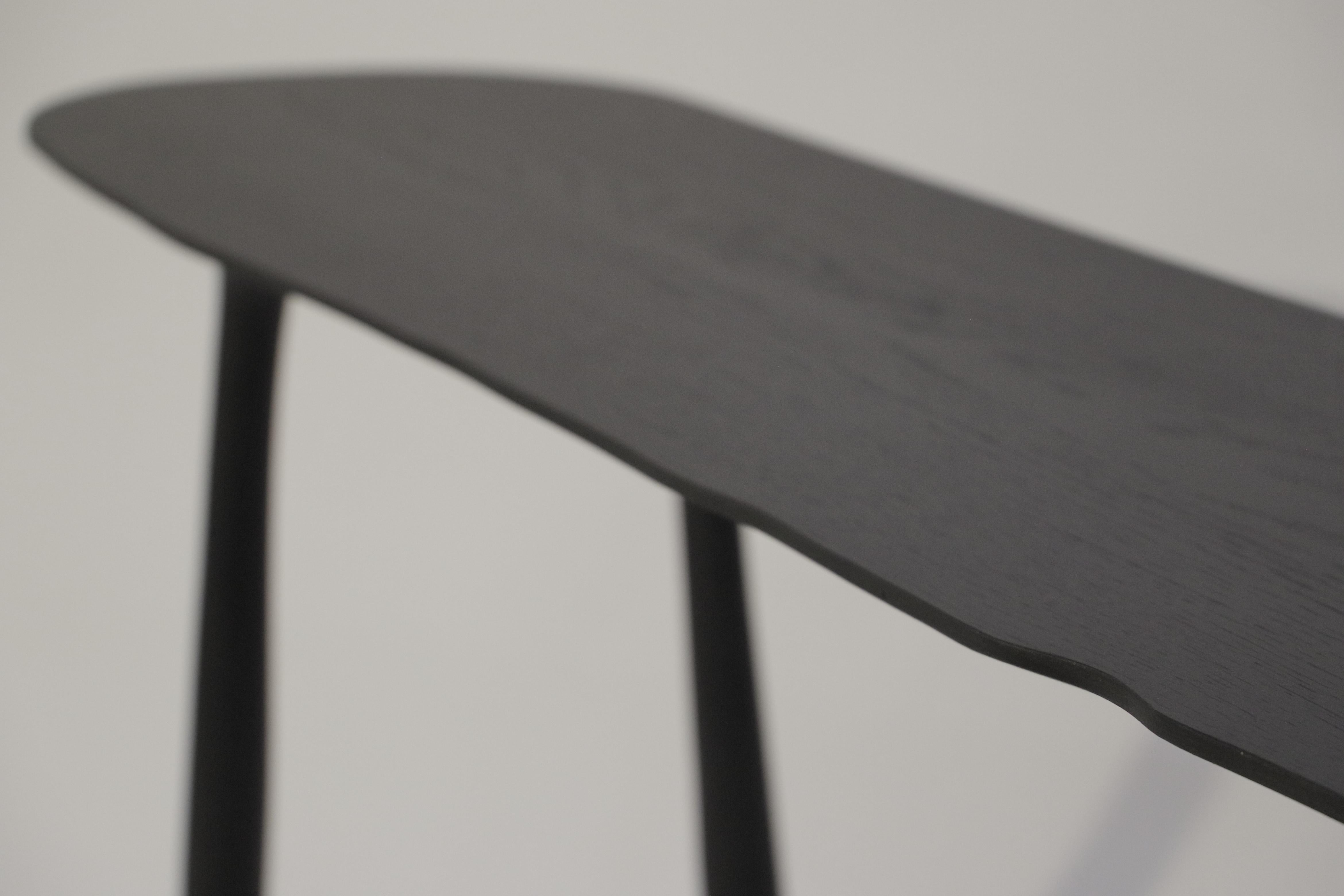 Oak Console Desk with Stool, Hand-Sculpted by Cedric Breisacher 13
