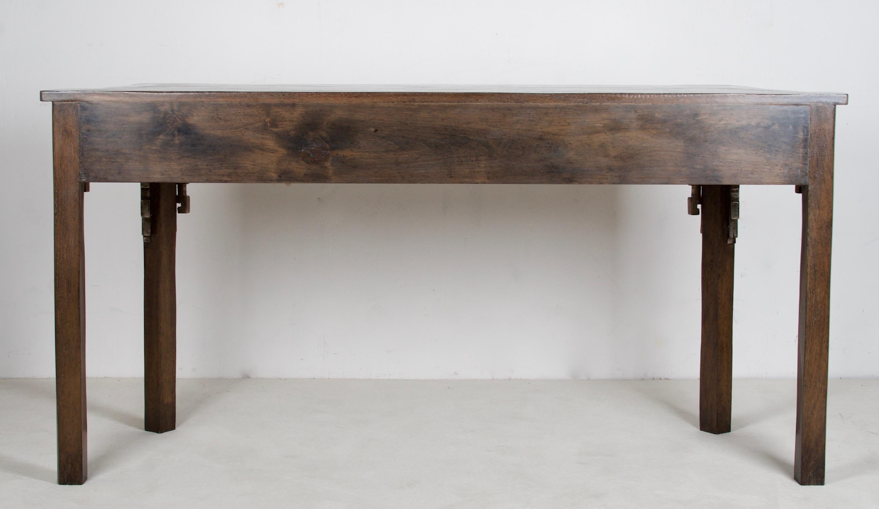 Modern Oak Console, Handcrafted with a Dark Oak Finish