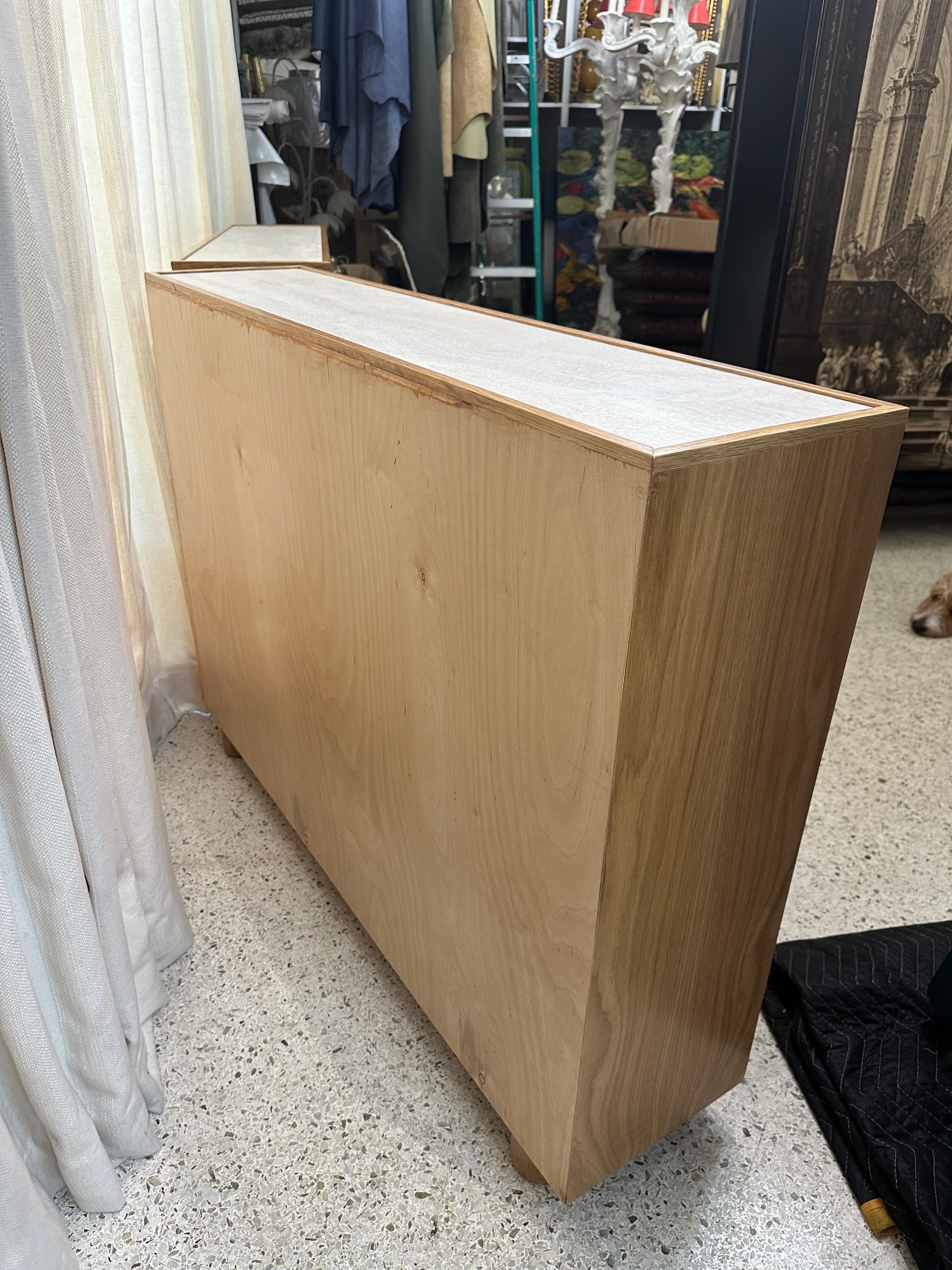 Oak Console Height Bookcases Custom Designed (Two Available) For Sale 3