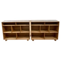 Oak Console Height Bookcases Custom Designed (Two Available)