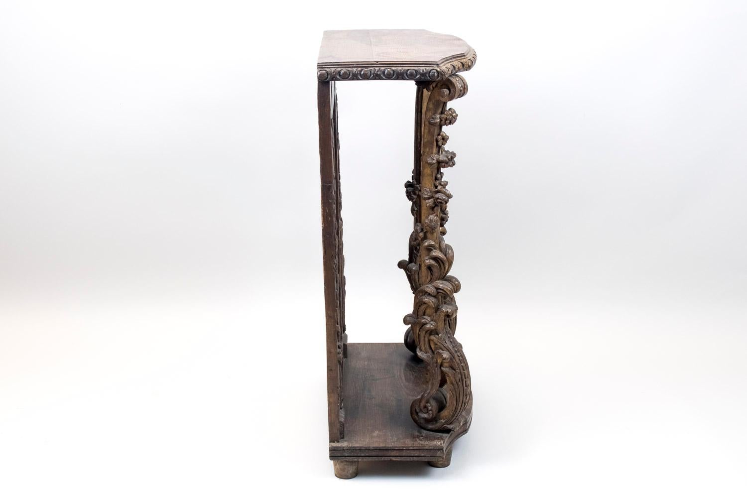 Rococo Oak Console-Stand, 18th and 19th Century For Sale