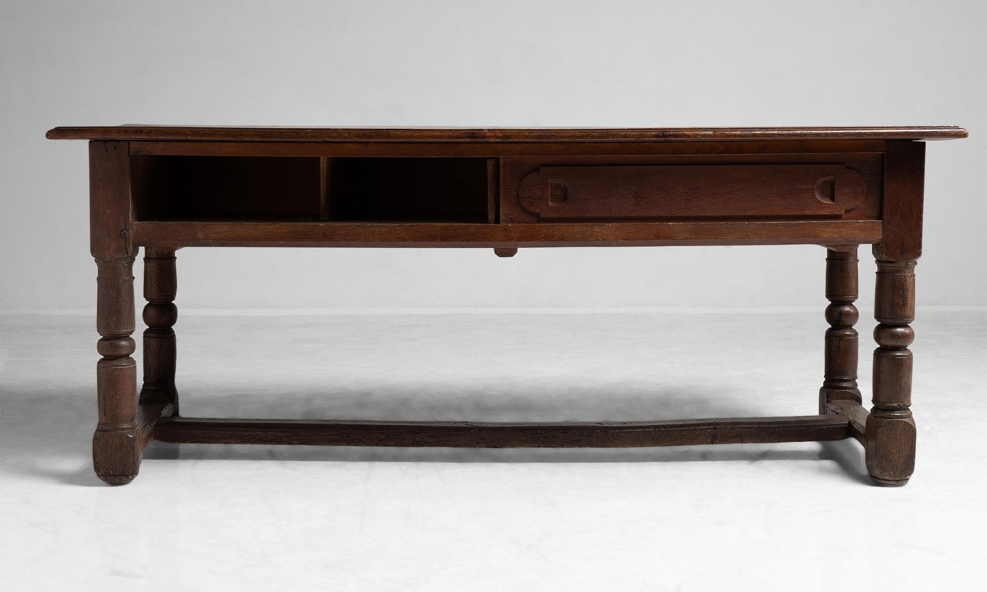 Carved Oak Console Table, France, circa 1800