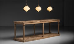 Oak Console Table, France circa 1870