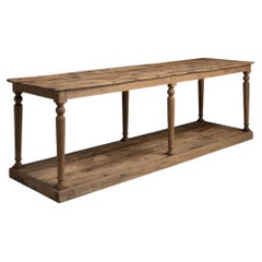 Oak Console Table, France circa 1870