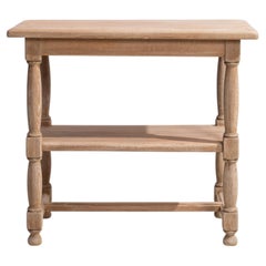 Mesa consola de roble con patas torneadas