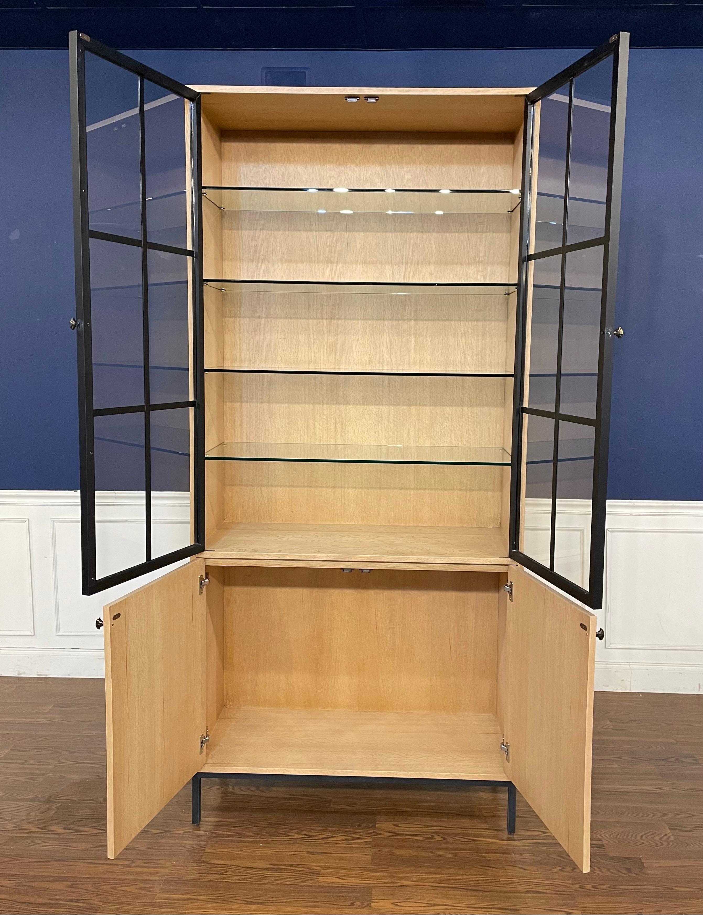 Oak Contemporary Display Cabinet by Century Furniture For Sale 5