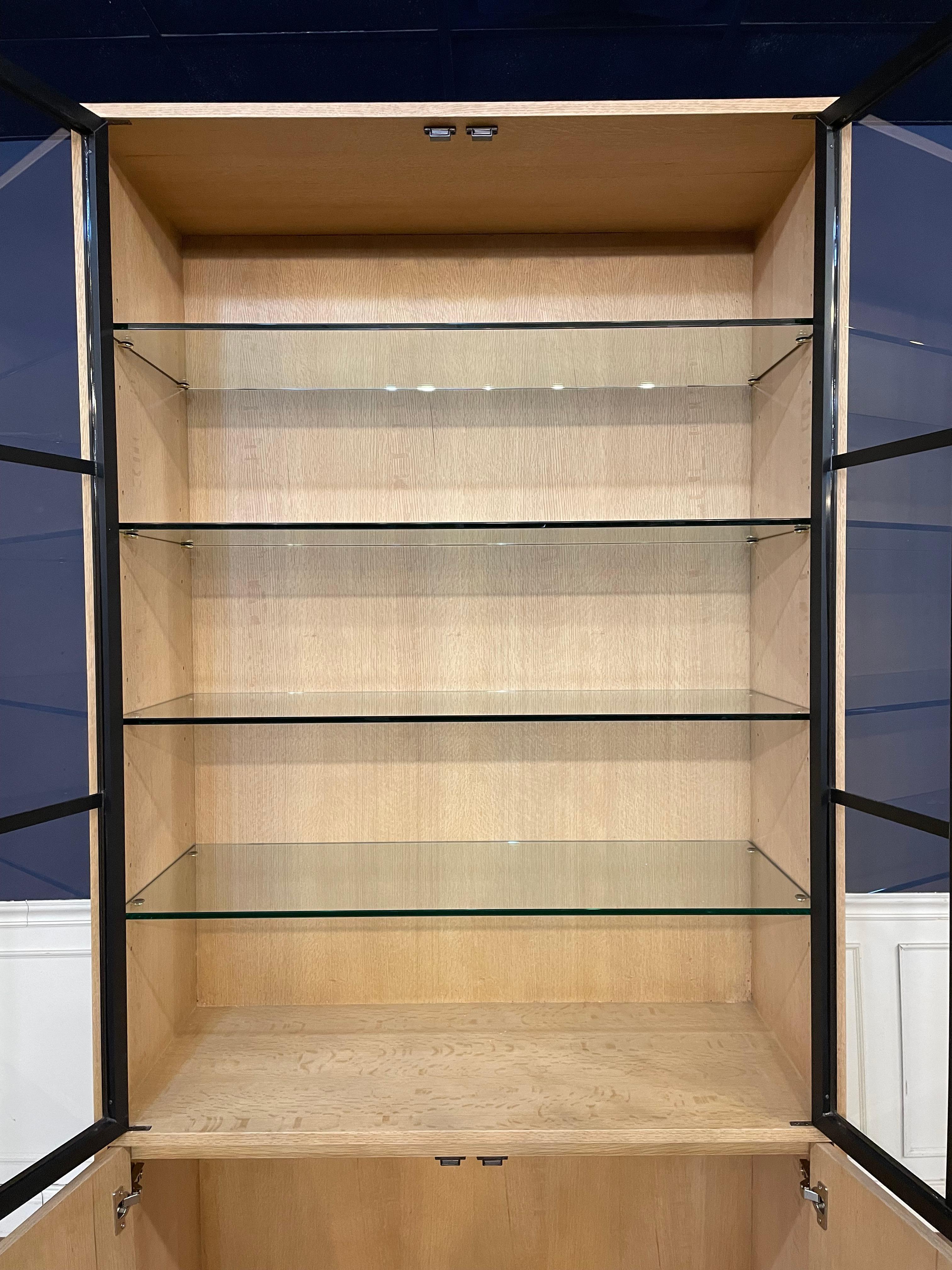 Oak Contemporary Display Cabinet by Century Furniture For Sale 6