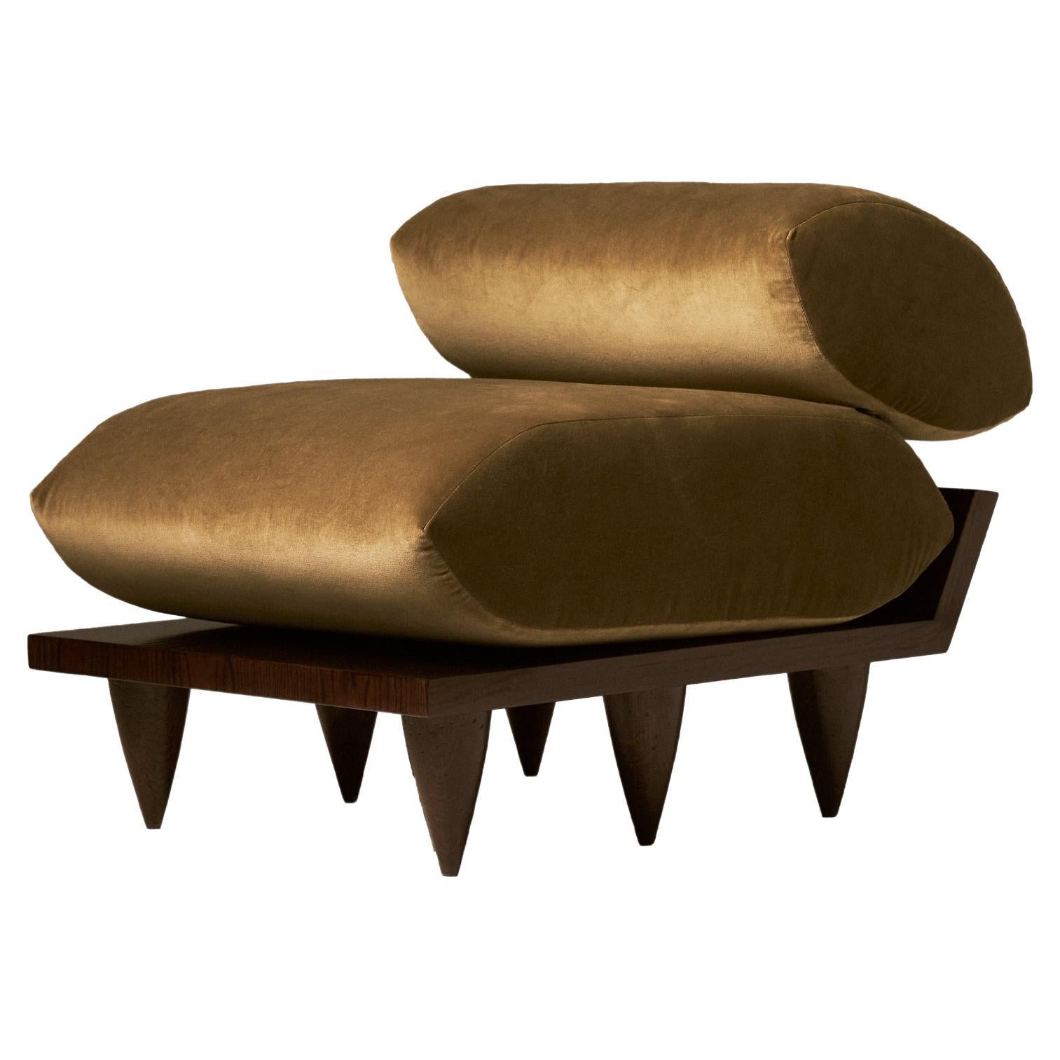 Oak - Contemporary - Sculptural - Patria Pillow Chair For Sale
