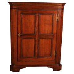 Antique Oak Corner Cupboard Circa 1800