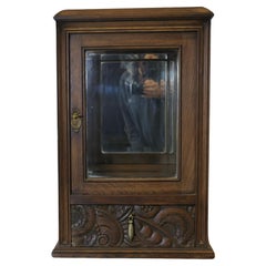 Vetrina da banco in Oak con cassetto  Un utile mobiletto