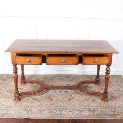 Oak Country Table W/ 3 Drawers