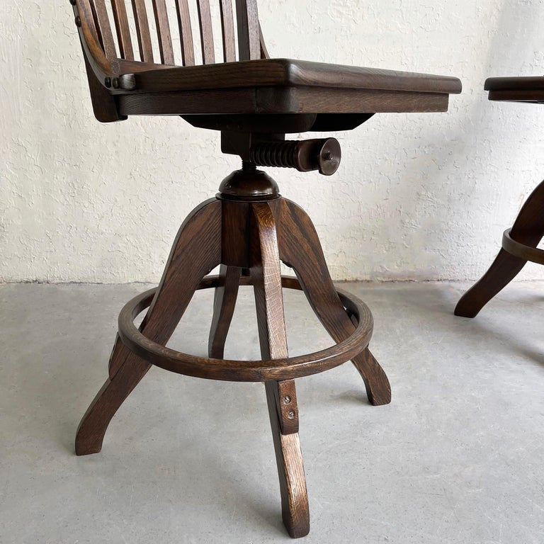 Oak Craftsman Architect Drafting Stool For Sale at 1stDibs