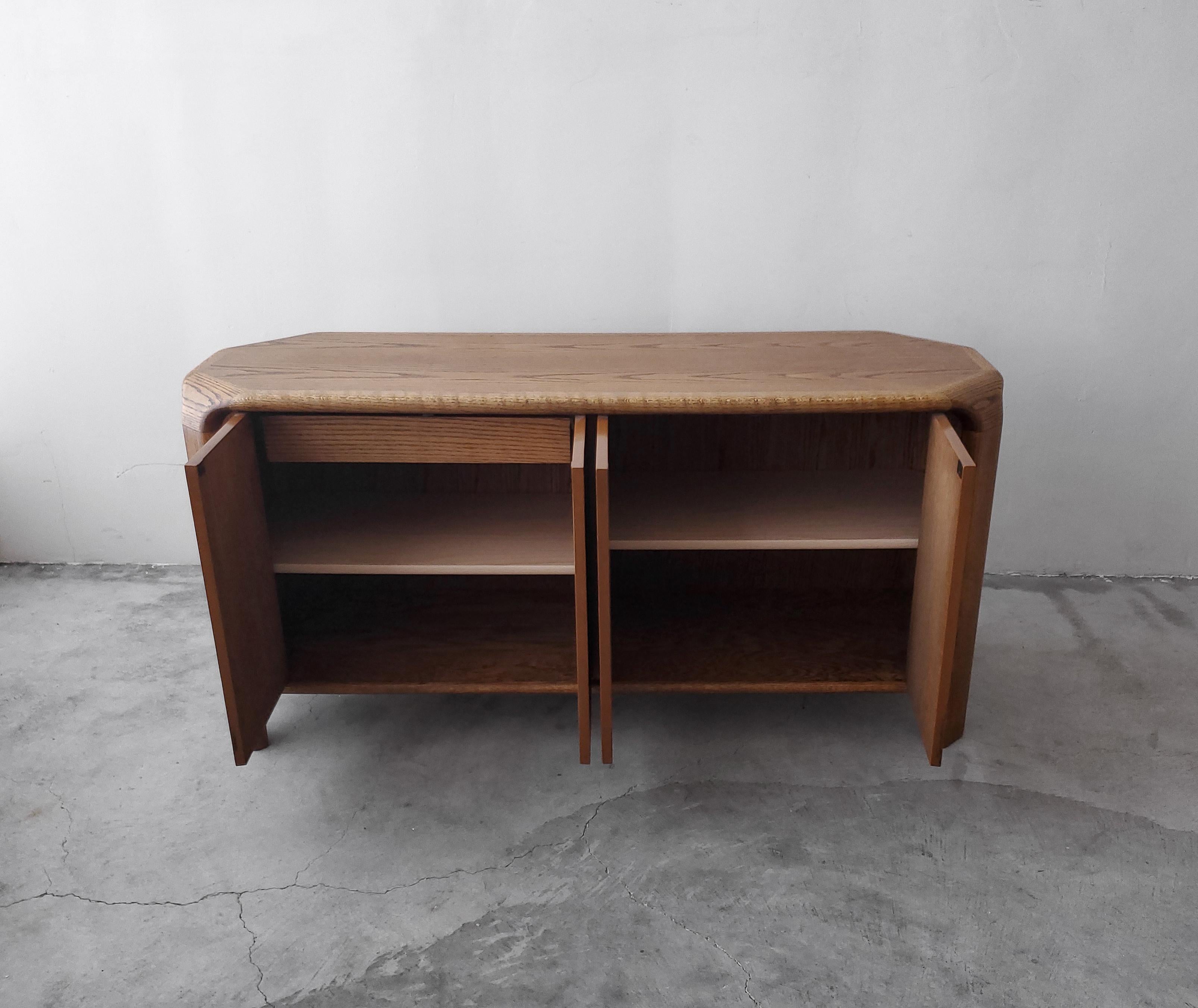 Mid-Century Modern Oak Credenza by Lou Hodges