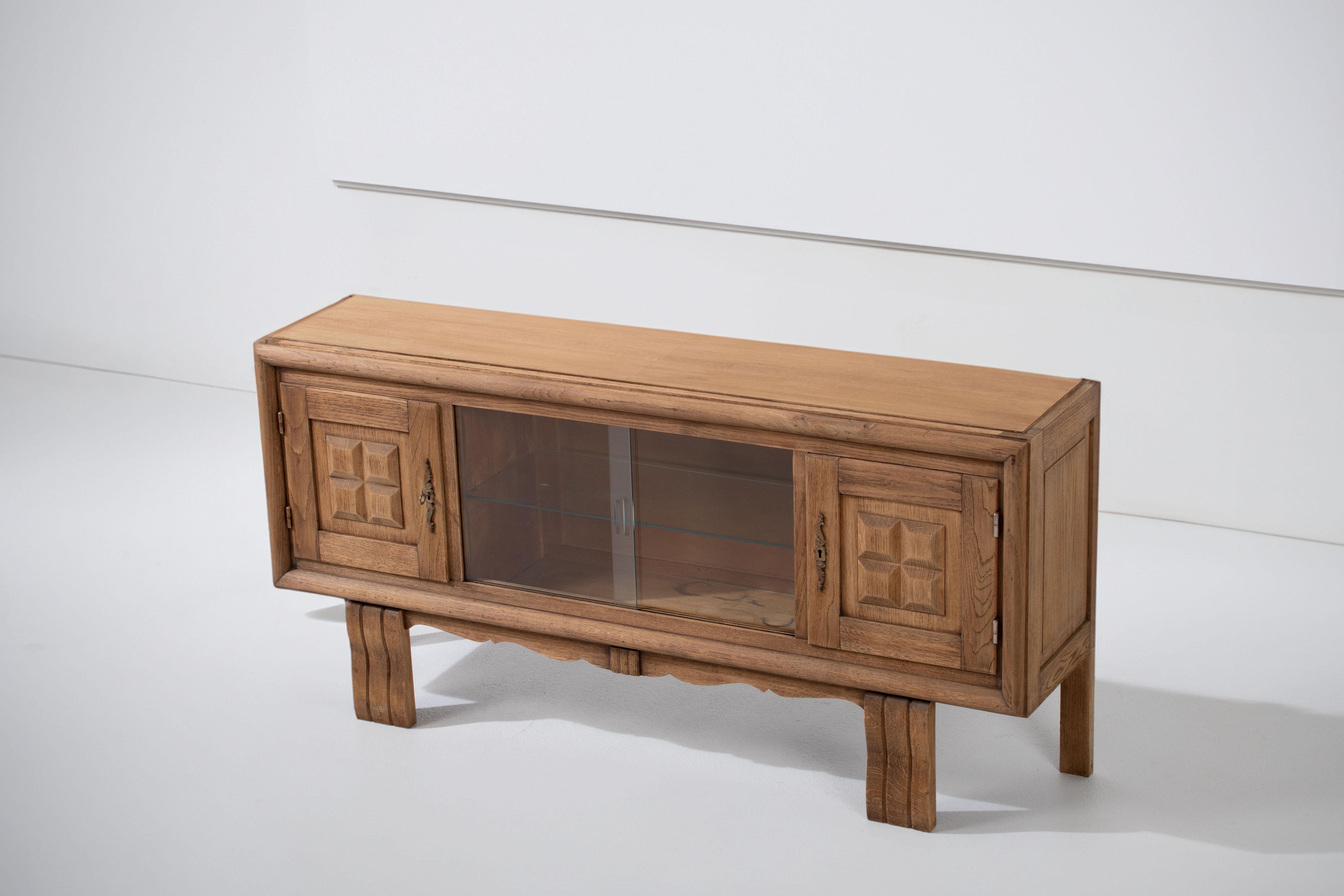  Oak Credenza from 1940s, France For Sale 5