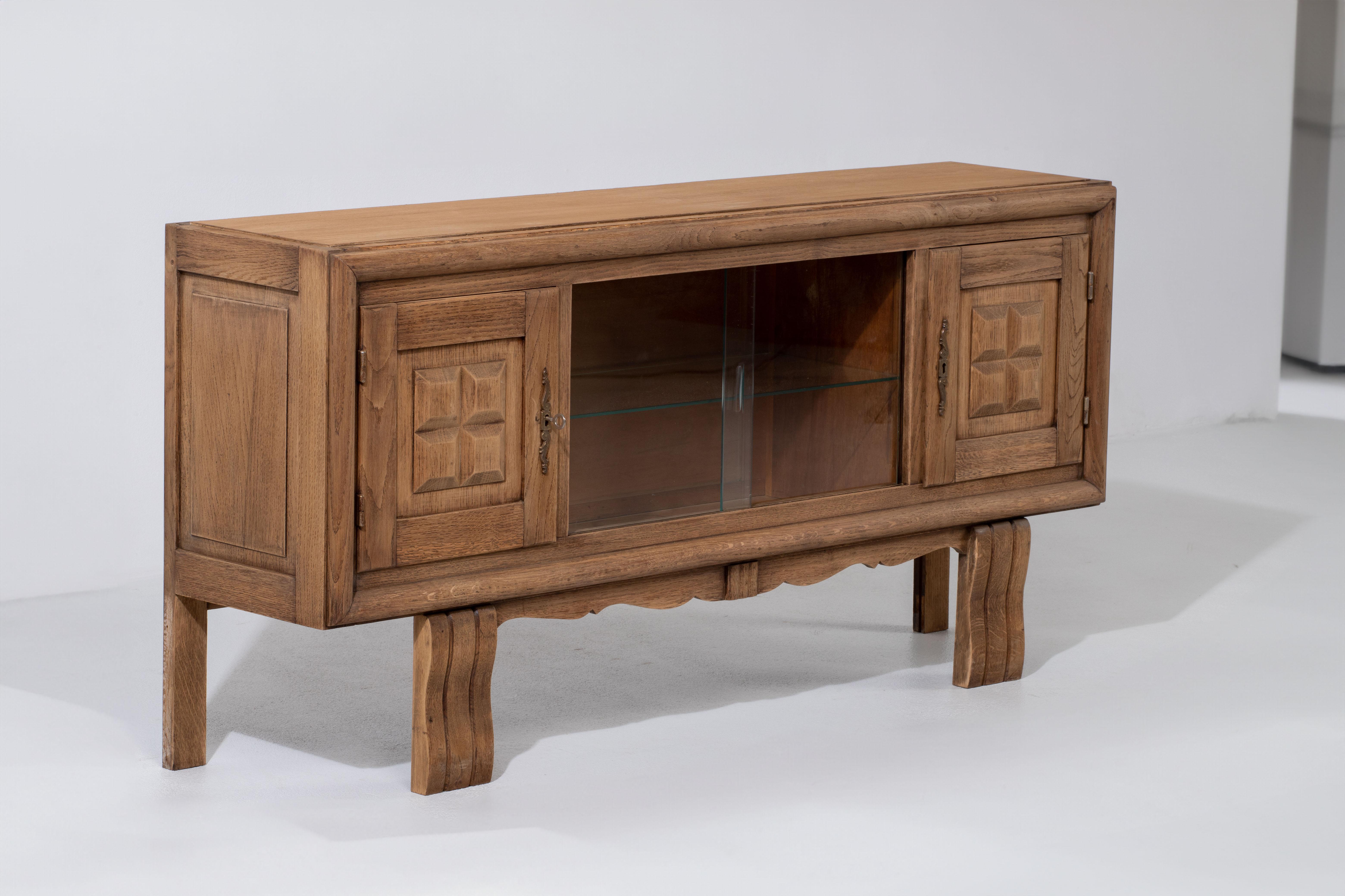  Oak Credenza from 1940s, France For Sale 2